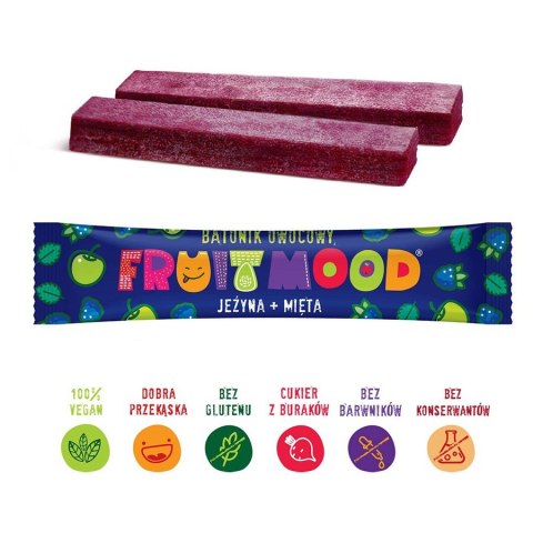 Batonik owocowy - jeżyna i mięta Fruit Mood, 20g