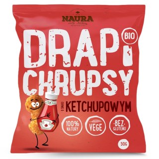 Chrupki Drapi Chrupsy o smaku ketchupowym Naura BIO, 50g