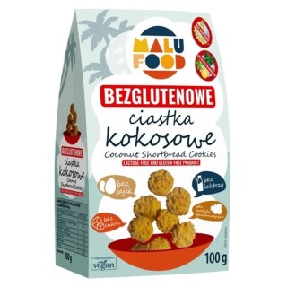 Ciastka kokosowe - bez dodatku cukru, bez glutenu Malu Food, 100g