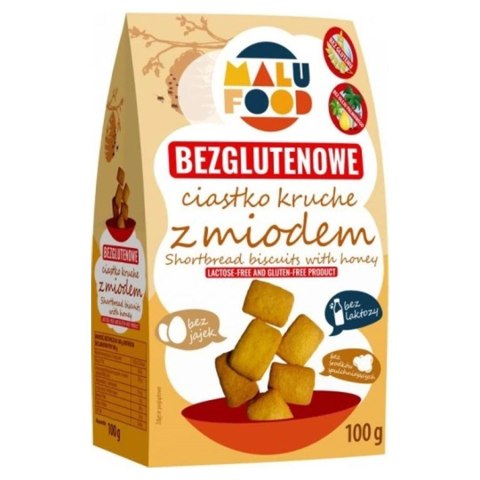 Ciastka kruche z miodem bezglutenowe Malu Food, 100g