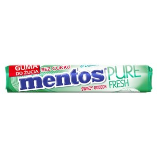 Guma do żucia Mentos Pure Fresh Zielona mięta, bez cukru, 15,5g