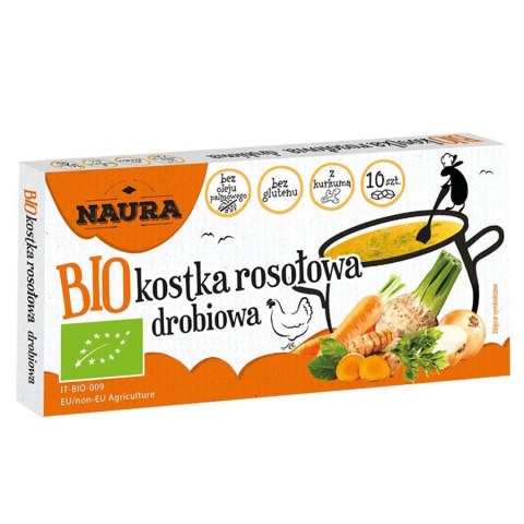 Kostka rosołowa drobiowa Naura BIO, 100g