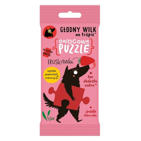 Owocowe puzzle żelki z naturalną witaminą C - truskawka Głodny Wilk 20g