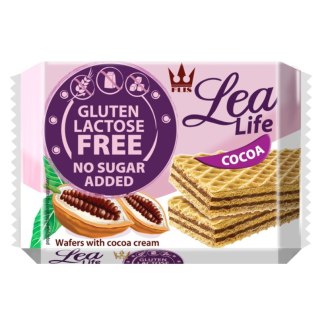 Wafle kakaowe bez glutenu laktozy i bez dodatku cukru Lea Life 95g