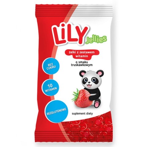 Żelki z zestawem witamin o smaku truskawki LILY Jelly, 30g