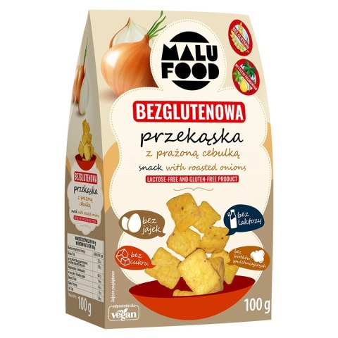 Bezglutenowa przekąska z prażoną cebulką Malu Food, 100g