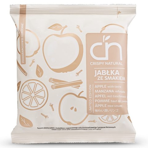 Chipsy z jabłka o smaku pomarańczowo-korzennym Crispy Natural, 18 g