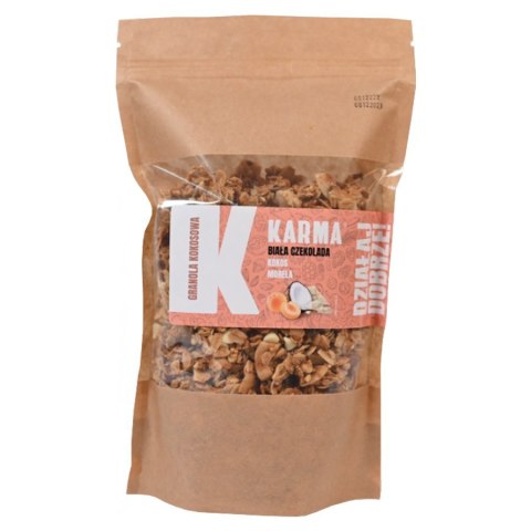 GRANOLA KOKOSOWA - biała czekolada, kokos, morela Karma, 400g