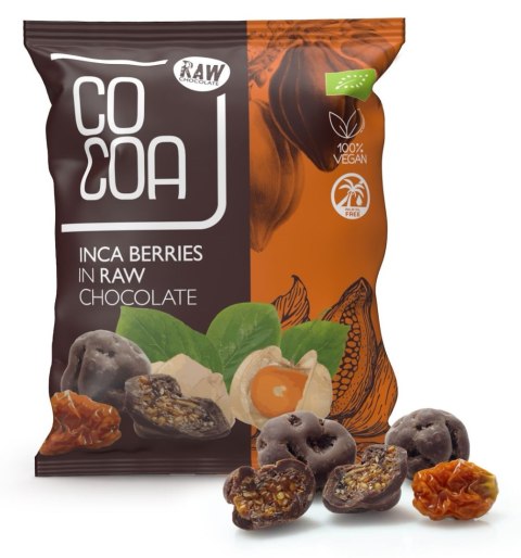 JAGODY INKASKIE W SUROWEJ CZEKOLADZIE BIO 70 g - COCOA