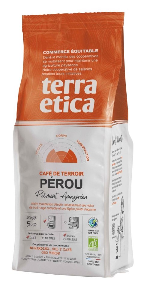 KAWA MIELONA ARABICA 100 % PERU FAIR TRADE BIO 250 g - TERRA ETICA