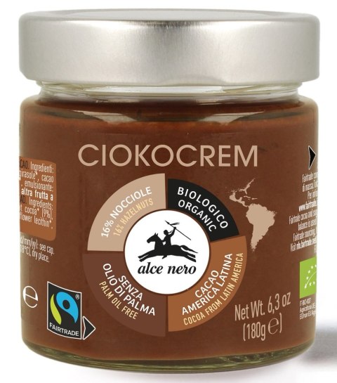 KREM ORZECHOWO - CZEKOLADOWY FAIR TRADE BIO 180 g - ALCE NERO