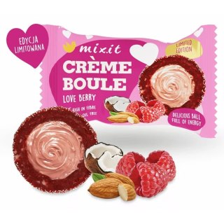 Kulki daktylowe z liofilizowanymi owocami wypełnione kremem migdałowym "Creme Boule - Love Berry" Mixit, 30g