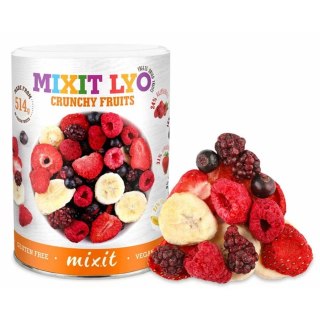 Liofilizowane "Chrupiące owoce - malina, truskawka, jeżyna, czarna porzeczka, banan" Mixit, 70g