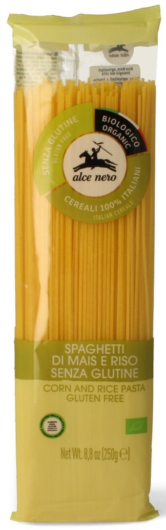 MAKARON (KUKURYDZIANO - RYŻOWY) SPAGHETTI BEZGLUTENOWY BIO 250 g - ALCE NERO