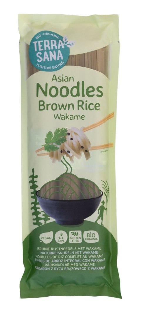 MAKARON (RYŻOWY RAZOWY Z WAKAME) BEZGLUTENOWY BIO 250 g - TERRASANA