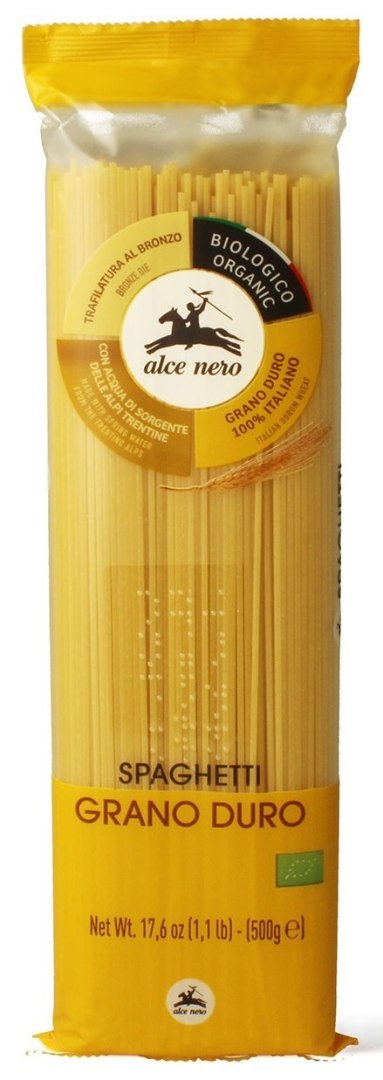 MAKARON (SEMOLINOWY) SPAGHETTI BIO 500 g - ALCE NERO