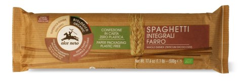 MAKARON (Z PŁASKURKI RAZOWY) SPAGHETTI BIO 500 g - ALCE NERO