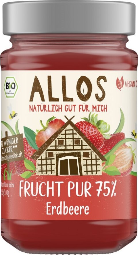 MUS TRUSKAWKOWY (75 % OWOCÓW) BIO 250 g - ALLOS