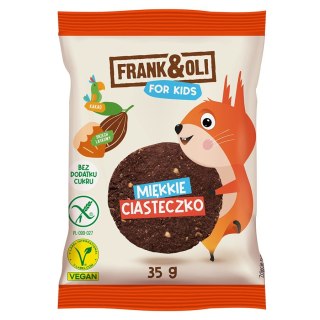 Miękkie ciasteczko For Kids z kakao i orzechem laskowym Frank&Oli, 35g