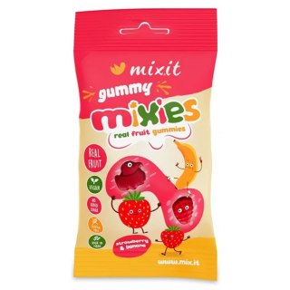 Owocowe Mixies - naturalne żelki o smaku truskawki i banana Mixit, 35g