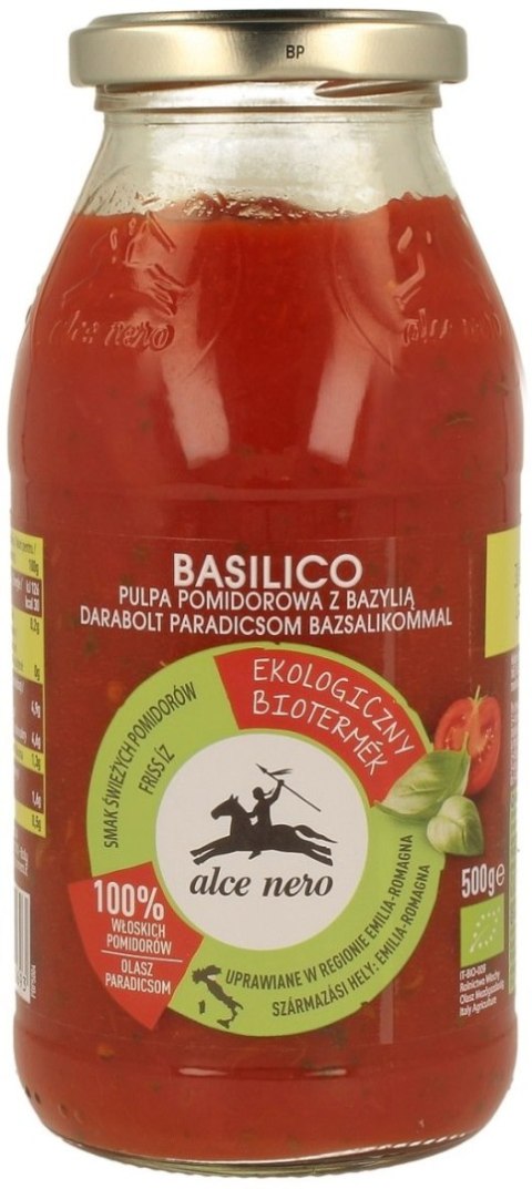 PULPA POMIDOROWA Z BAZYLIĄ BIO 500 g - ALCE NERO