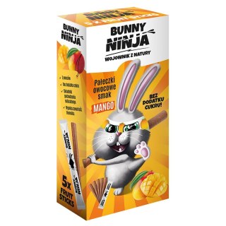 Przekąski owocowe w kształcie pałeczek o smaku mango Bunny Ninja, 5x10g