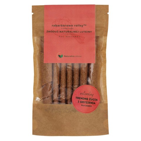 Rabarbarowe rollsy z nutką mięty Naturalnie Zdrowi, 50g Rabarbarowe rollsy z nutką mięty Naturalnie Zdrowi, 50g