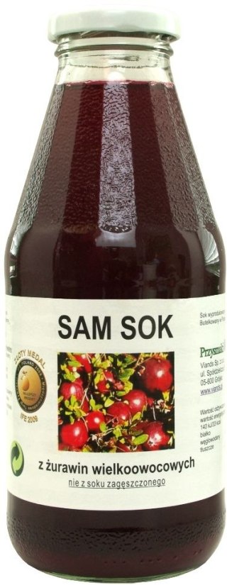 SOK Z ŻURAWINY WIELKOOWOCOWEJ 500 ml - VIANDS (SAM SOK)