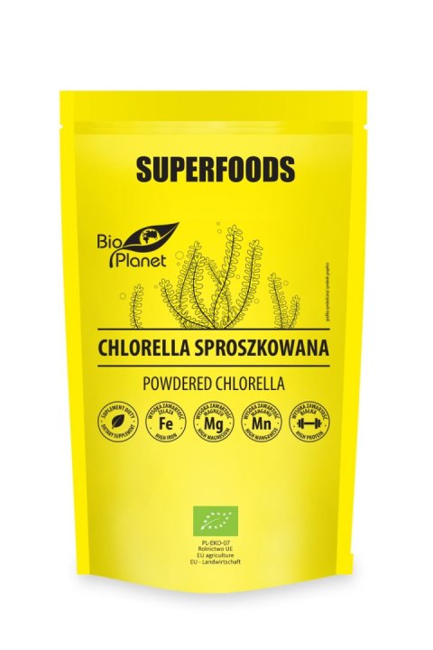 CHLORELLA SPROSZKOWANA BIO 200 g - BIO PLANET