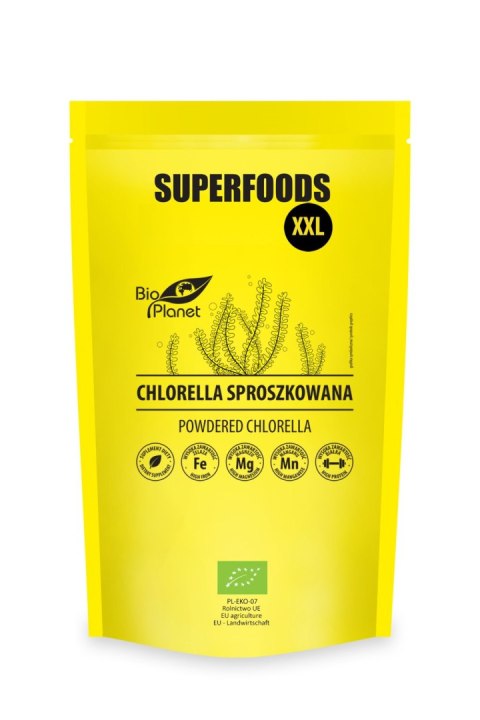 CHLORELLA SPROSZKOWANA BIO 600 g - BIO PLANET