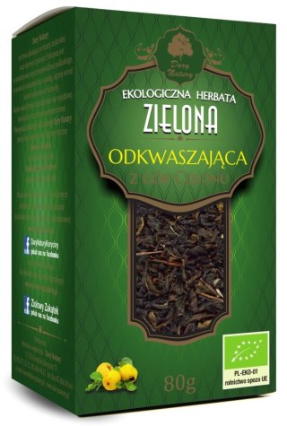 HERBATA ZIELONA ODKWASZAJĄCA BIO 80 g - DARY NATURY