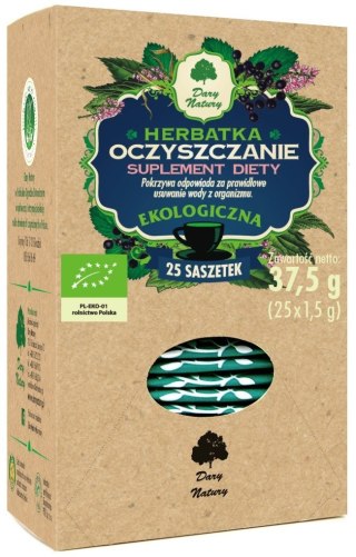 HERBATKA OCZYSZCZENIE BIO (25 x 1,5 g) 37,5 g - DARY NATURY