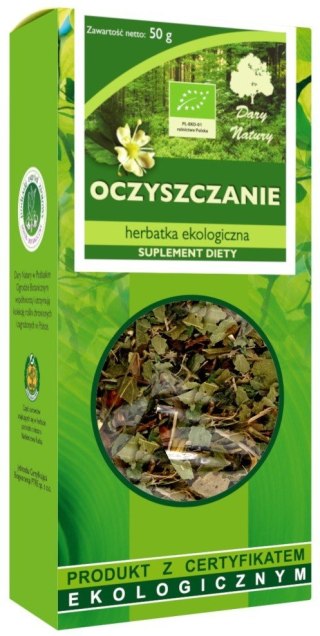 HERBATKA OCZYSZCZENIE BIO 50 g - DARY NATURY