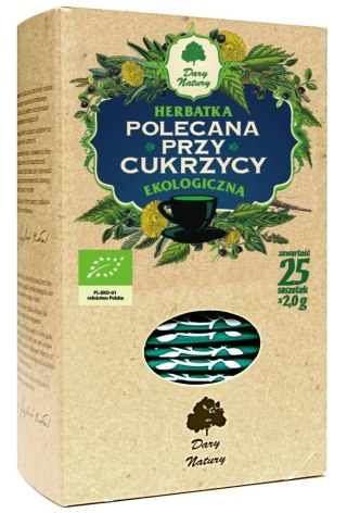 HERBATKA POLECANA PRZY CUKRZYCY BIO (25 x 2 g) 50 g - DARY NATURY