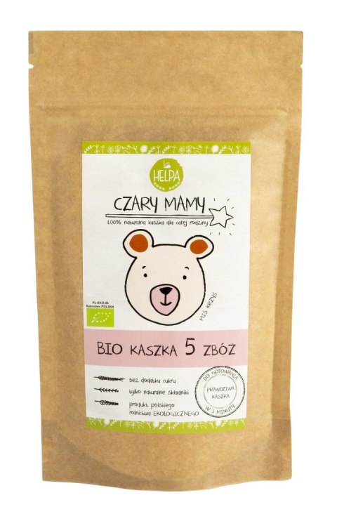 KASZKA 5 ZBÓŻ BEZ DODATKU CUKRÓW BIO 200 g - HELPA KASZKA 5 ZBÓŻ BEZ DODATKU CUKRÓW BIO 200 g - HELPA