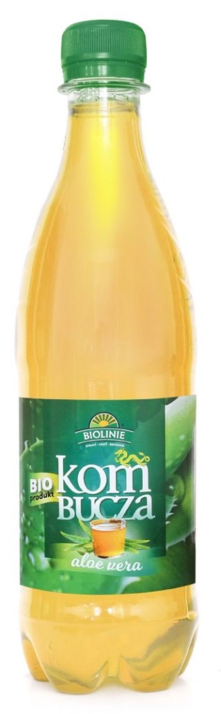 KOMBUCHA HERBATA ZIELONA Z ALOE VERA BIO 500 ml - BIO LINIE