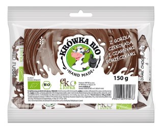 KRÓWKI Z GORZKĄ CZEKOLADĄ I CZARNYMI PORZECZKAMI BEZGLUTENOWE BIO 150 g - EKOFLORKA