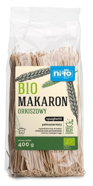 MAKARON (ORKISZOWY RAZOWY) SPAGHETTI BIO 400 g - NIRO