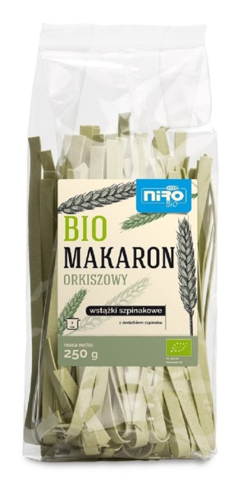 MAKARON (ORKISZOWY SZPINAKOWY) WSTĄŻKI BIO 250 g - NIRO