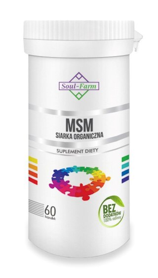 MSM SIARKA ORGANICZNA (650 mg) 60 KAPSUŁEK - SOUL FARM