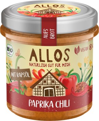 PASTA KREMOWA Z PAPRYKĄ I CHILI BEZGLUTENOWA BIO 140 g - ALLOS