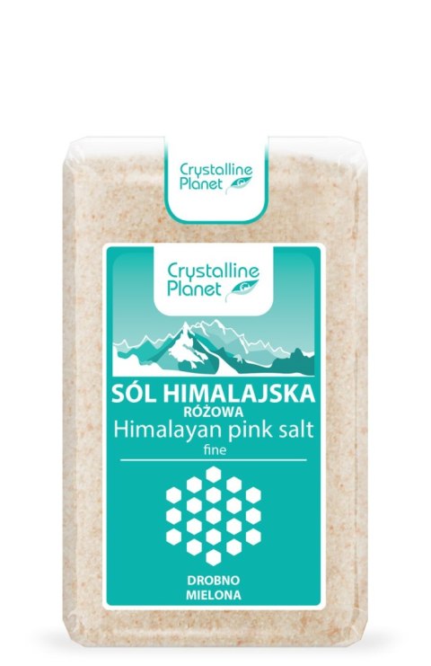 SÓL HIMALAJSKA RÓŻOWA DROBNO MIELONA 600 g - CRYSTALLINE PLANET