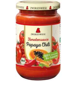 SOS POMIDOROWY PAPAYA - CHILI (PIKANTNY) BEZGLUTENOWY BIO 340 ml - ZWERGENWIESE