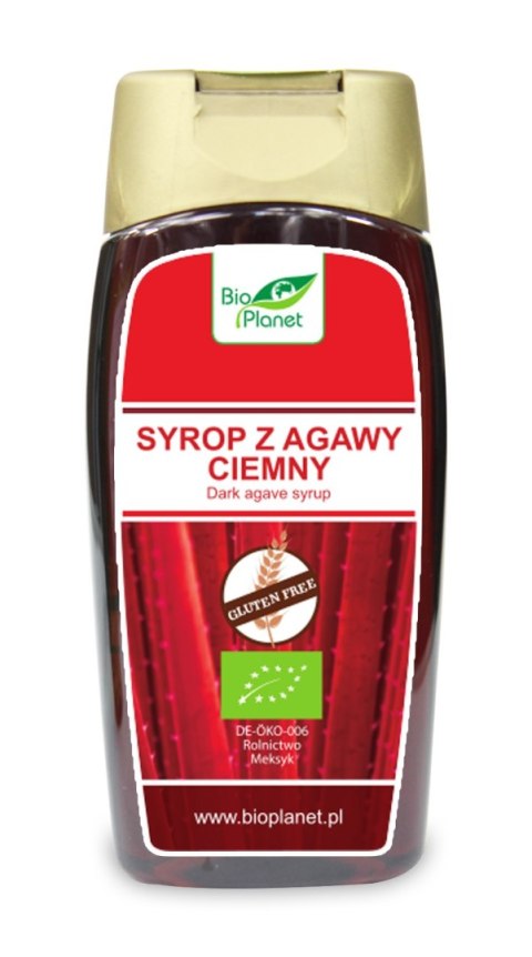 SYROP Z AGAWY CIEMNY BEZGLUTENOWY BIO 350 g (250 ml) - BIO PLANET