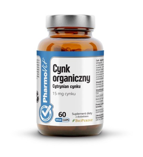 CYNK (15 mg) BEZGLUTENOWY 60 KAPSUŁEK - PHARMOVIT (CLEAN LABEL) CYNK (15 mg) BEZGLUTENOWY 60 KAPSUŁEK - PHARMOVIT (CLEAN LABEL)