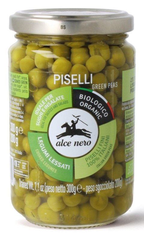 GROSZEK ZIELONY W ZALEWIE BIO 300 g (200 g) (SŁOIK) - ALCE NERO