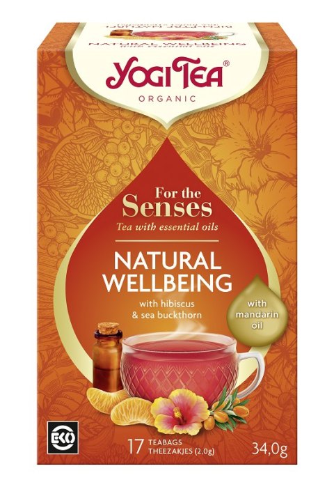 HERBATKA DLA ZMYSŁÓW NA DOBRE SAMOPOCZUCIE Z OLEJKIEM Z MANDARYNKI (FOR THE SENSES NATURAL WELLBEING) BIO (17 x 2 g) 34 g - YOGI