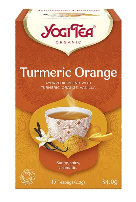 HERBATKA KURKUMA POMARAŃCZA (TURMERIC ORANGE) BIO (17 x 2 g) 34 g - YOGI TEA