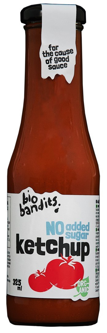 KETCHUP BEZ DODATKU CUKRÓW BIO 325 ml - BIO BANDITS