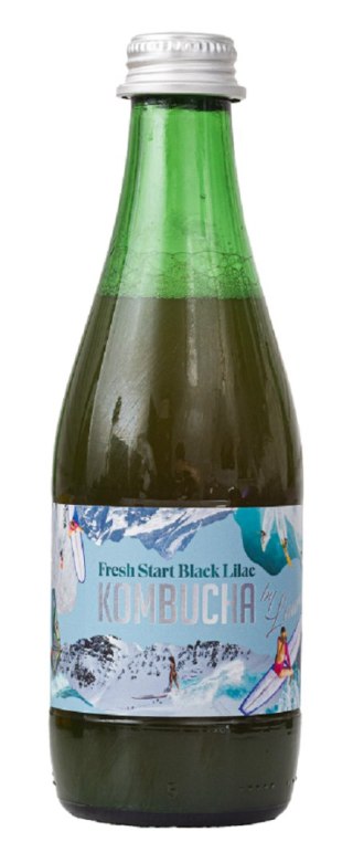 KOMBUCHA O SMAKU KWIATÓW CZARNEGO BZU (FRESH START BLACK LILAC) BIO 330 ml - KOMBUCHA BY LAURENT